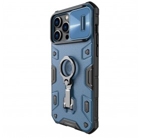Nillkin CamShield Armor Pro Case Cover iPhone 14 Pro Max Armor Cover with Camera Cover Ring Stand Blue