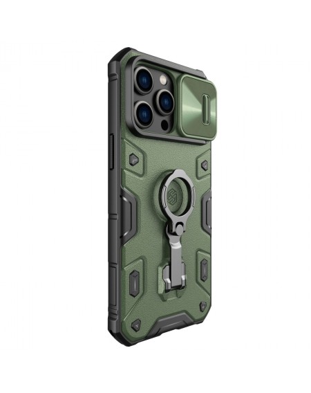 Nillkin CamShield Armor Pro Magnetic Case iPhone 14 Pro Max Magnetic MagSafe Cover with Camera Cover Dark Green