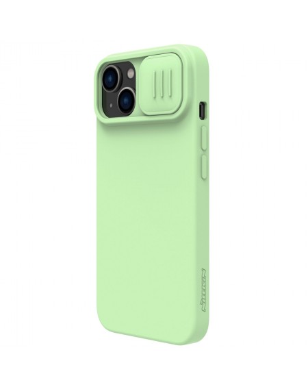 Nillkin CamShield Magnetic Silicone Case iPhone 14 Magnetic MagSafe case with camera cover green