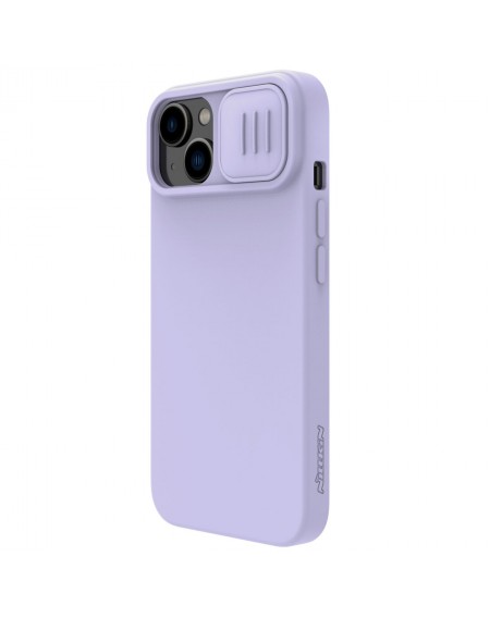 Nillkin CamShield Magnetic Silicone Case iPhone 14 Magnetic MagSafe case with camera cover purple