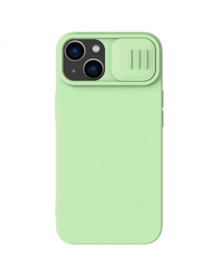 Nillkin CamShield Magnetic Silicone Case iPhone 14 Plus magnetic MagSafe cover with camera cover green