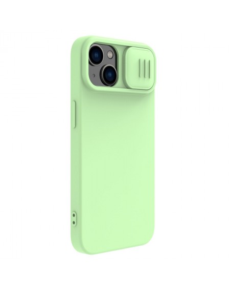 Nillkin CamShield Magnetic Silicone Case iPhone 14 Plus magnetic MagSafe cover with camera cover green