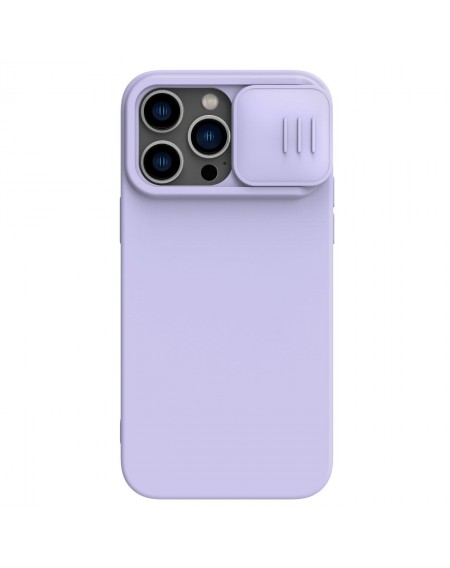 Nillkin CamShield Magnetic Silicone Case iPhone 14 Pro Max Magnetic MagSafe Cover with Camera Protector Purple