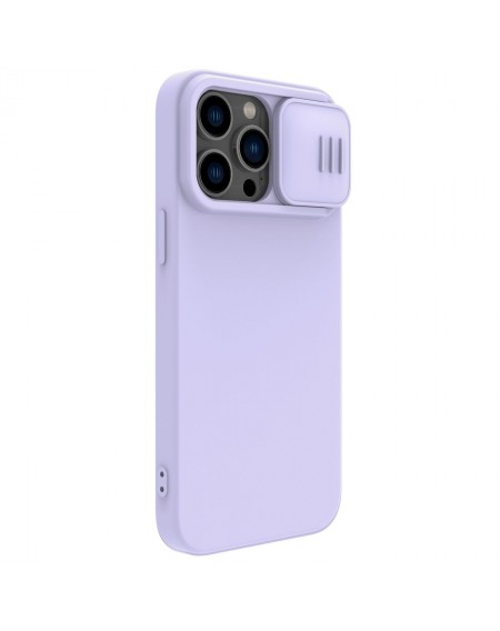 Nillkin CamShield Magnetic Silicone Case iPhone 14 Pro Max Magnetic MagSafe Cover with Camera Protector Purple