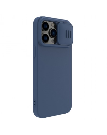 Nillkin CamShield Silky Silicone Case iPhone 14 Pro cover with camera cover blue