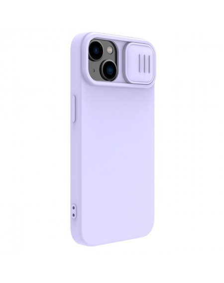 Nillkin CamShield Silky Silicone Case iPhone 14 Plus case with camera cover purple