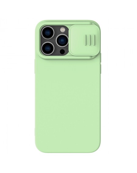 Nillkin CamShield Silky Silicone Case iPhone 14 Pro Max cover with camera cover green