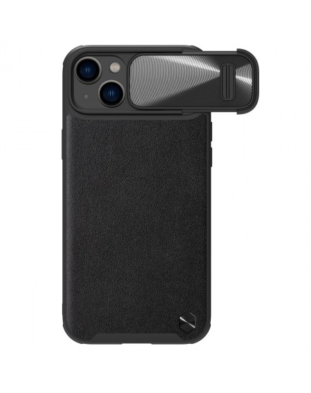 Nillkin CamShield Leather S Case iPhone 14 Plus cover with camera cover black