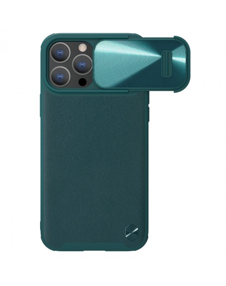Nillkin CamShield Leather S Case iPhone 14 Pro Max cover with camera cover green