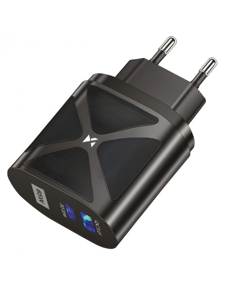 Wozinsky small 65W GaN charger with USB ports, USB supports fast charging black (WWCGM1)