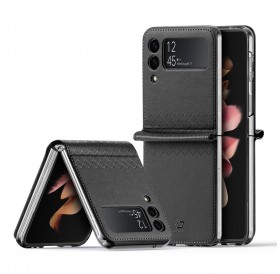 Dux Ducis Bril case for Samsung Galaxy Z Flip 3 cover made of ecological leather black