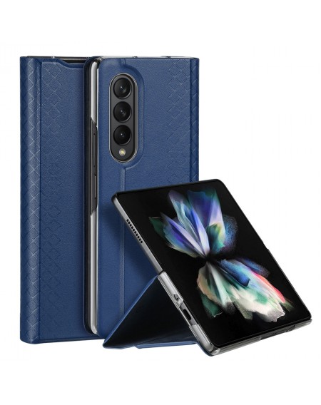 Dux Ducis Bril case for Samsung Galaxy Z Fold 3 flip cover card wallet stand blue