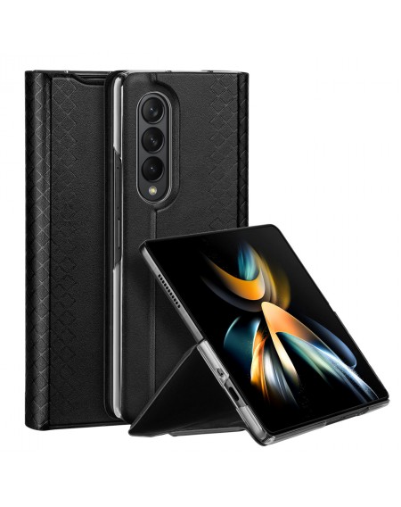 Dux Ducis Bril case for Samsung Galaxy Z Fold4 with a flip wallet stand black