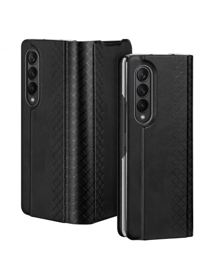 Dux Ducis Bril case for Samsung Galaxy Z Fold4 with a flip wallet stand black