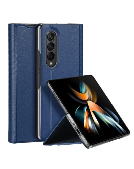 Dux Ducis Bril case for Samsung Galaxy Z Fold4 flip wallet stand blue