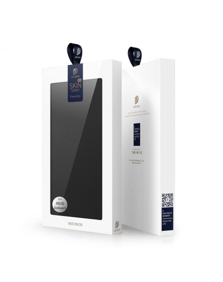 Dux Ducis Skin Pro case for Asus Zenfone 9 flip cover card wallet stand black