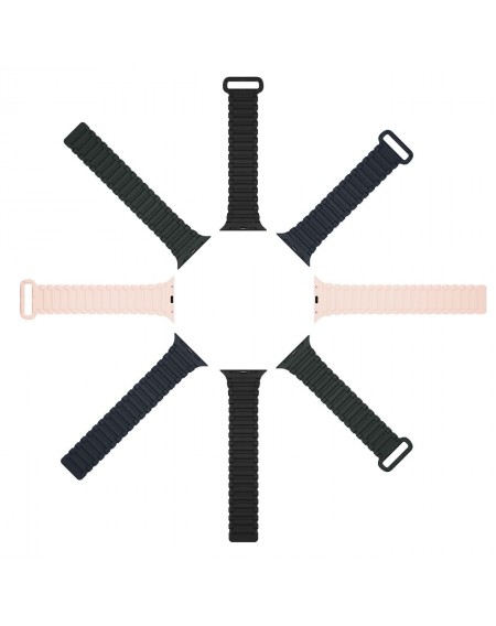 Dux Ducis Strap (Armor Version) Strap for Apple Watch SE, 8, 7, 6, 5, 4, 3, 2, 1 (41, 40, 38 mm) Magnetic Silicone Band Bracelet Blue
