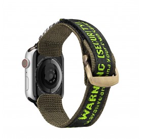 Dux Ducis Strap (Outdoor Version) strap for Apple Watch Ultra, SE, 8, 7, 6, 5, 4, 3, 2, 1 (49, 45, 44, 42 mm) nylon band bracelet black and green
