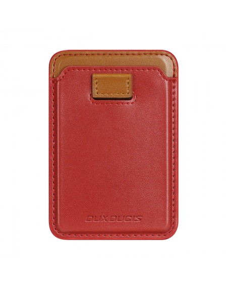 Dux Ducis Magnetic Leather Wallet magnetic wallet MagSafe for iPhone RFID blocker red