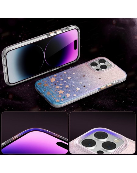 Kingxbar Heart Star Series case for iPhone 14 case with zodiac stars