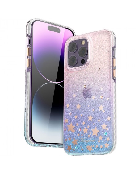 Kingxbar Heart Star Series case for iPhone 14 Pro case with zodiac stars