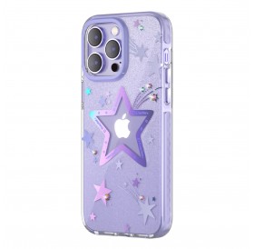 Kingxbar Heart Star Series case for iPhone 14 Pro Max purple star case