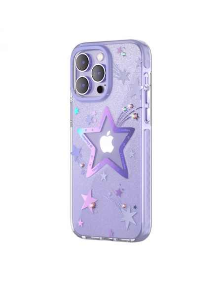 Kingxbar Heart Star Series case for iPhone 14 Pro Max purple star case
