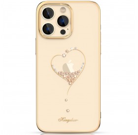 Kingxbar Wish Series case for iPhone 14 decorated with golden crystals