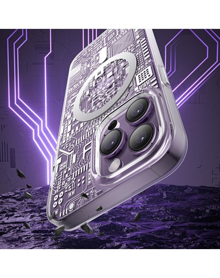 Kingxbar PQY Geek Series magnetic case for iPhone 14 Plus MagSafe gold