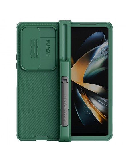 Nillkin CamShield Pro Case (suit) for Samsung Galaxy Z Fold 4 cover with camera cover stand dark green
