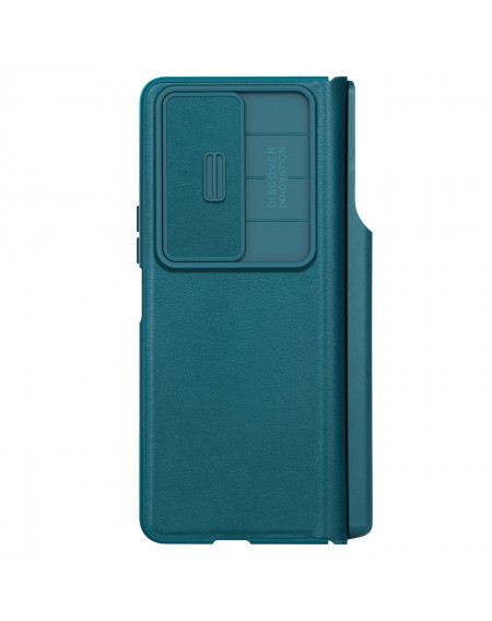 Nillkin Qin Leather Pro Case for Samsung Galaxy Z Fold 4 cover with camera cover and pen holder green