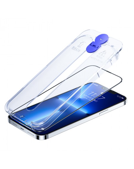 Joyroom Knight glass for iPhone 14 with mounting kit transparent (JR-H09)