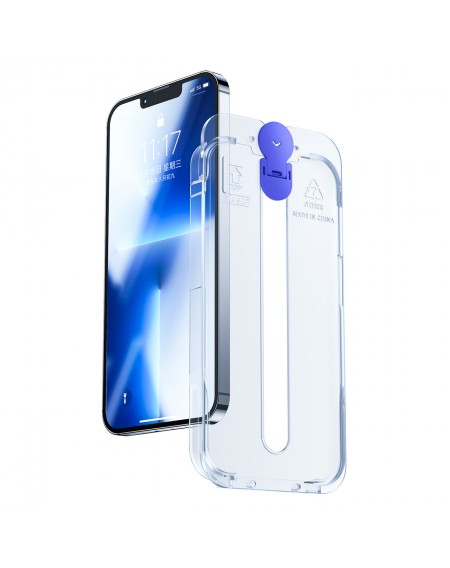 Joyroom Knight glass for iPhone 14 Pro with mounting kit transparent (JR-H10)