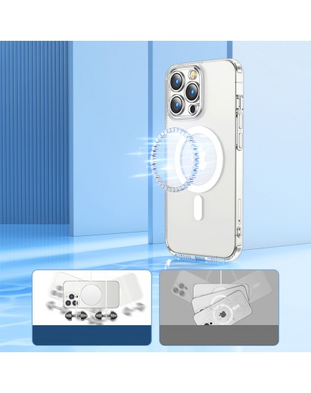 Joyroom 14D Magnetic Case Magnetic Case for iPhone 14 Pro Compatible with MagSafe transparent (JR-14D6)