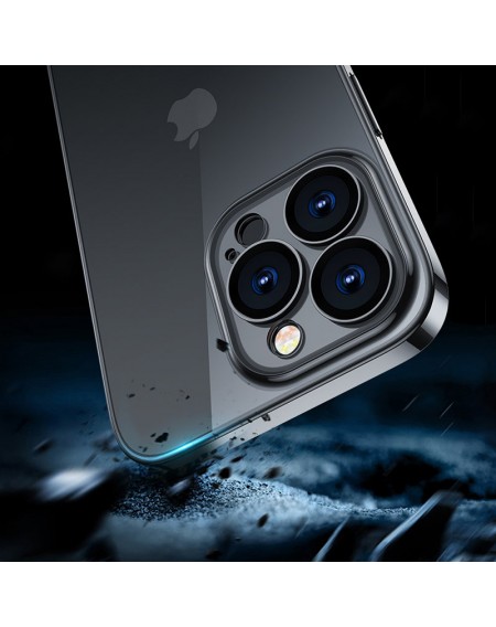 Joyroom 14Q Case for iPhone 14 cover with metallic frame black (JR-14Q1-black)