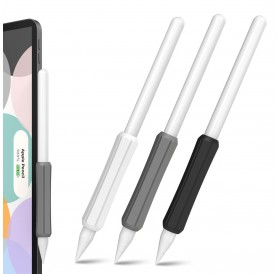 Stoyobe Silicone Holder Set of Silicone Holders for Apple Pencil 1 / Apple Pencil 2 / Huawei M-Pencil black+gray+white (3 pcs.)