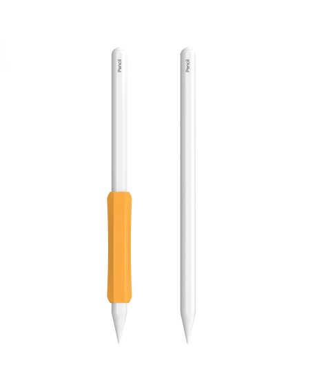 Stoyobe Silicone Holder Set of Silicone Holders for Apple Pencil 1 / Apple Pencil 2 / Huawei M-Pencil Orange+Black+White (3 Pack)