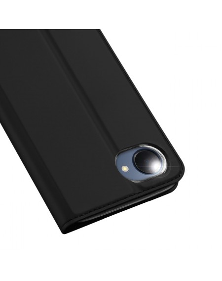 Dux Ducis Skin Pro Case For Realme C30 / Realme Narzo 50i Prime Cover Flip Card Wallet Stand Black