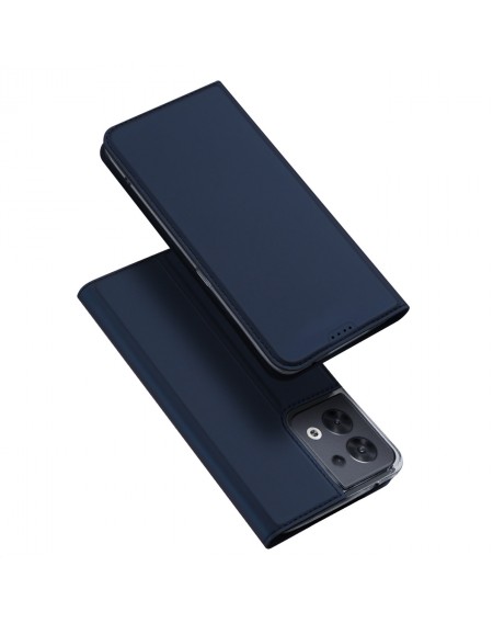 Dux Ducis Skin Pro case for Oppo Reno 8 flip cover card wallet stand blue