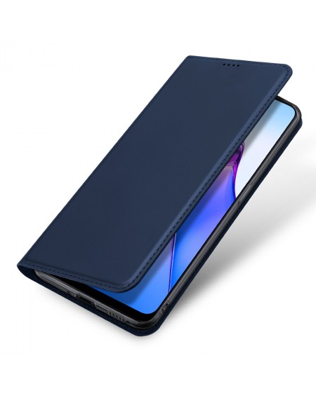 Dux Ducis Skin Pro case for Oppo Reno 8 Pro flip cover card wallet stand blue
