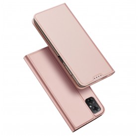 Dux Ducis Skin Pro Case For Xiaomi Redmi Note 11E /Redmi 10 5G / Redmi 10 Prime+ 5G / Poco M4 5G Cover Flip Card Wallet Stand Pink