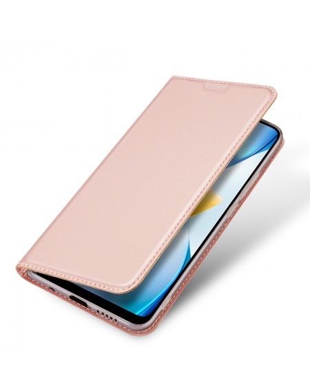 Dux Ducis Skin Pro Case for Xiaomi Poco C40 Flip Card Wallet Stand Pink