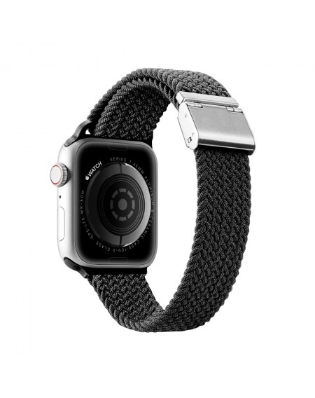 Dux Ducis Strap (Mixture II Version) strap for Apple Watch SE, 8, 7, 6, 5, 4, 3, 2, 1 (41, 40, 38 mm) braided band bracelet black