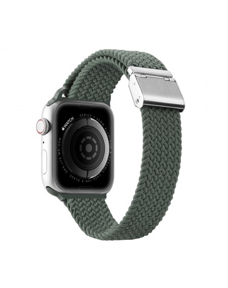 Dux Ducis Strap (Mixture II Version) strap for Apple Watch SE, 8, 7, 6, 5, 4, 3, 2, 1 (41, 40, 38 mm) braided bracelet olive green