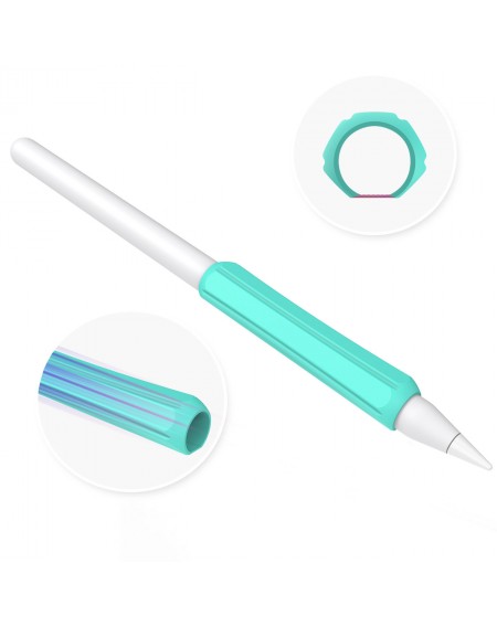 Stoyobe Silicone Holder Set of Silicone Holders for Apple Pencil 1 / Apple Pencil 2 / Huawei M-Pencil Turquoise+Light Green+White (3 Pack)