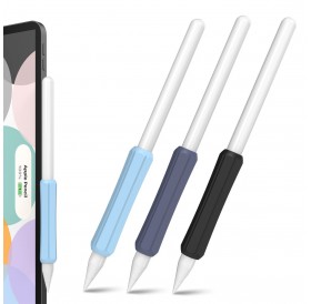 Stoyobe Silicone Holder Set of Silicone Holders for Apple Pencil 1 / Apple Pencil 2 / Huawei M-Pencil Dark Blue+Light Blue+Black (3 Pack)