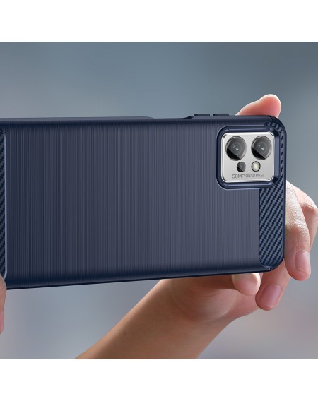 Carbon Case for Motorola Moto G32 flexible silicone carbon cover black