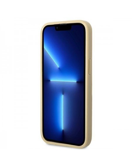 Guess GUHCP14LHGGSHD iPhone 14 Pro 6,1" złoty/gold hard case Glitter Script