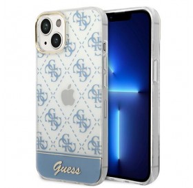 Guess GUHCP14SHG4MHB iPhone 14 6,1" niebieski/blue hardcase 4G Pattern Script