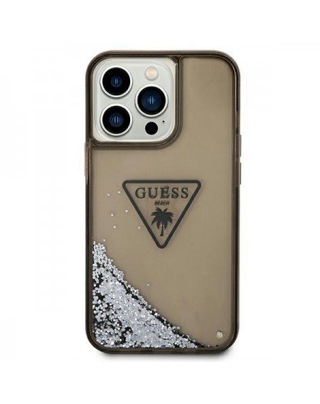 Guess GUHCP14LLFCTPK iPhone 14 Pro 6,1" czarny/black hardcase Liquid Glitter Palm Collection
